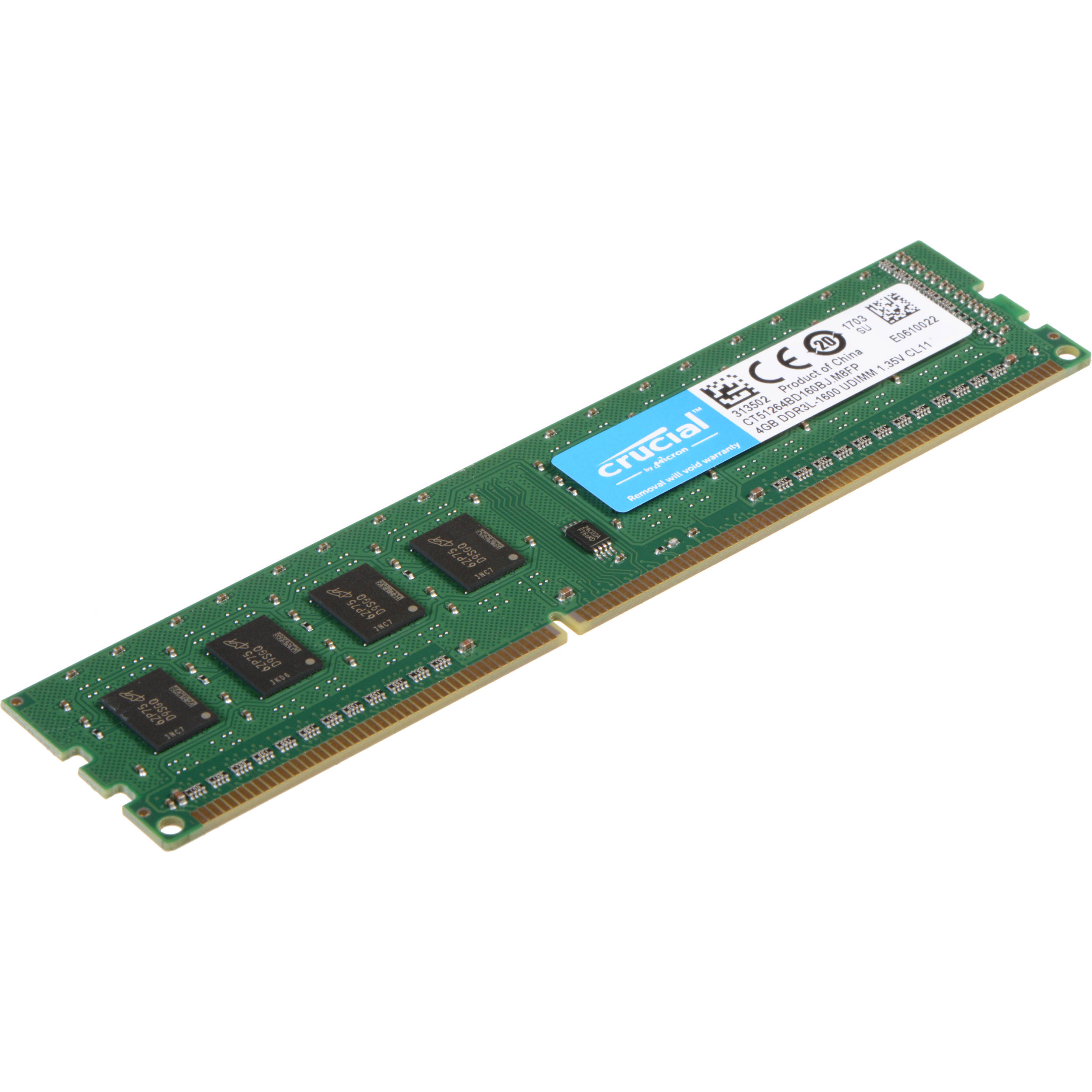 RAM DDR3 4GB PC1600 CRUCIAL MT/s (PC3L-12800) CL11 SR UNBUFFERED UDIMM 240pin FOR PC ,Desktop RAM
