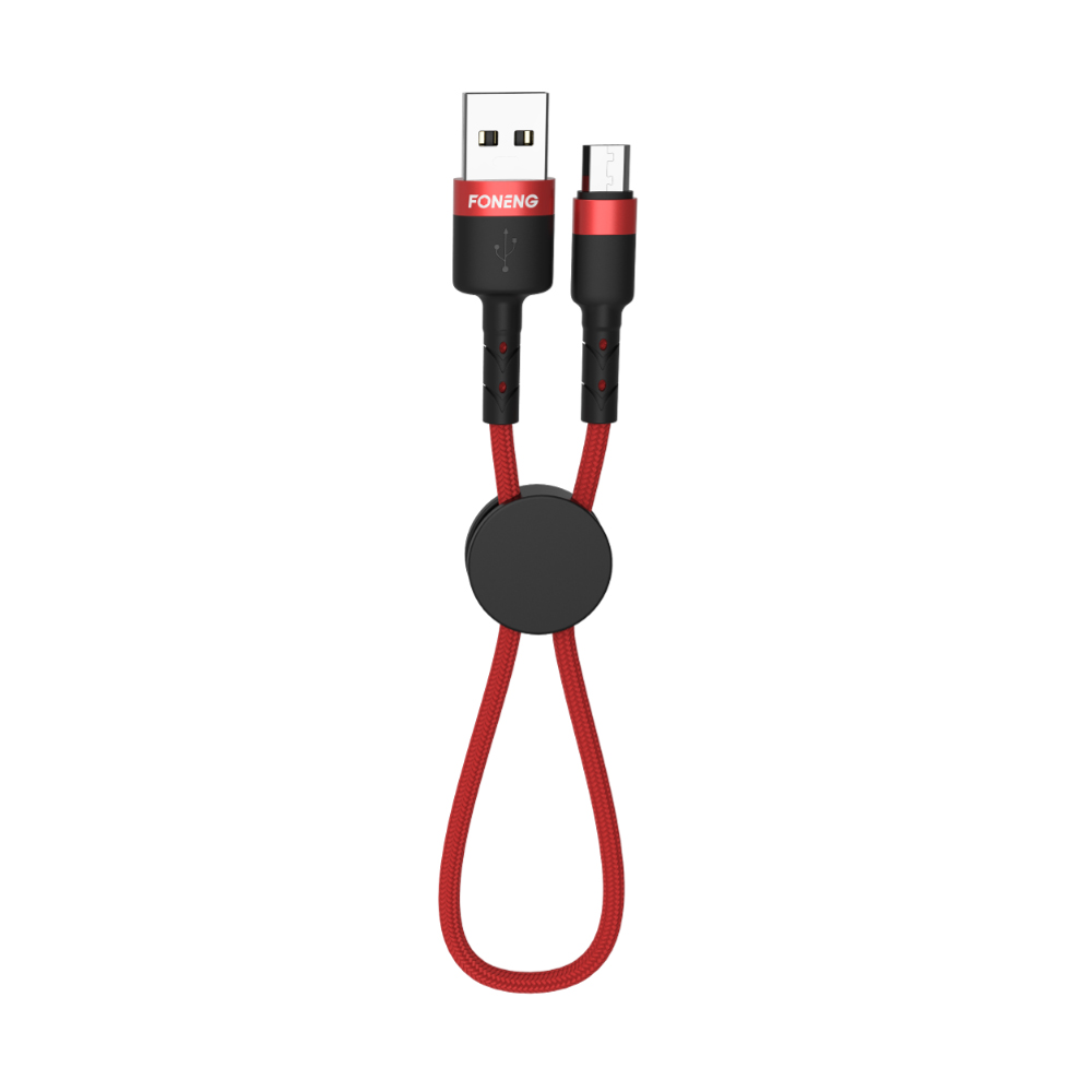 CABLE TYPE C USB DATA & CHARGE FONENG 25CM 2.4A X26 - كبل شحن قصير تايب سيي للبور بانك ,Other Smartphone Acc