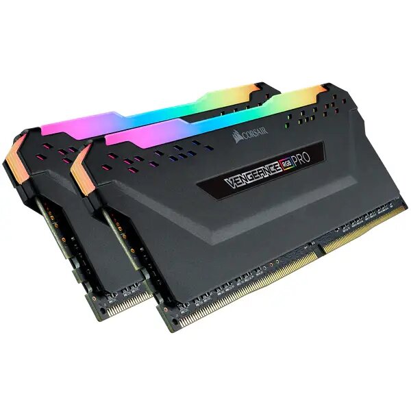 GAMEING RAM FOR PC CORSAIR DDR4 3200MHZ 16GB (2 X 8GB) VENGEANCE® RGB PRO C16 BLK, Desktop RAM
