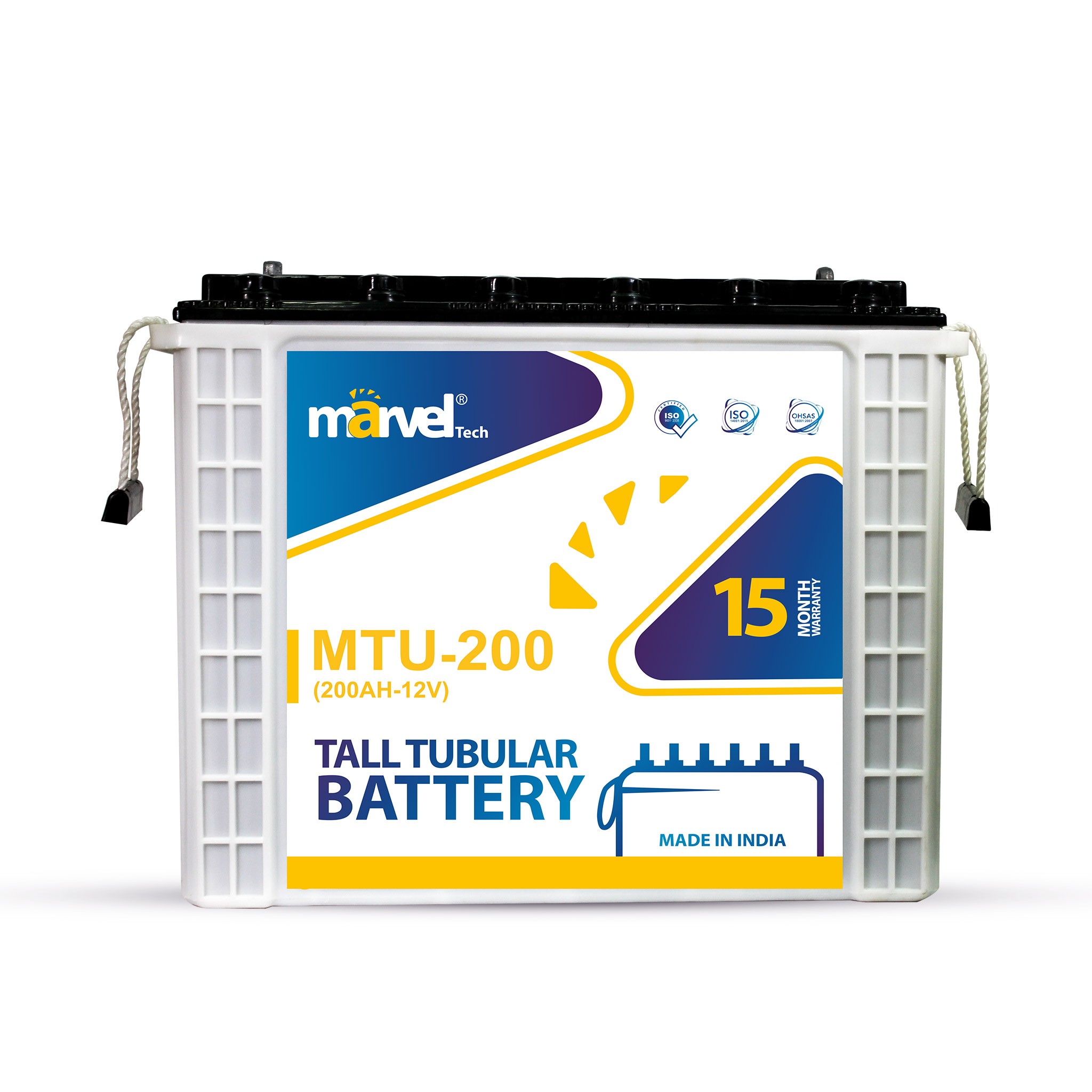 BATTERY MARVEL TUBULAR  MTU-200 12V/200Aسائله هنديه انبوبيه/يفضل شحن البطاريه بشكل كامل قبل الاستخدام
معمل اكسيد ,Batteries