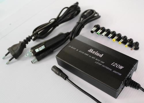 UNIVERSAL CAR AND HOME ADAPTER FOR LAPTOP 12V/220V IN- 12 TO 24V OUT WITH USB شاحن لابتوب سيارة, Laptop Charger