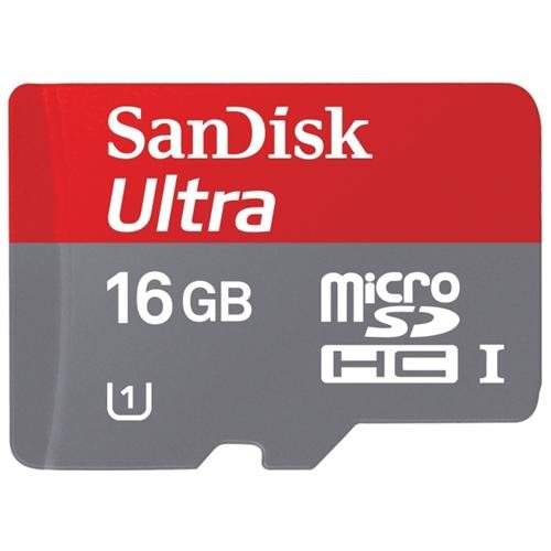 RAM 16GB MICRO SD FLASH CARD SANDISK 80MB CLASS 10, Flash Card