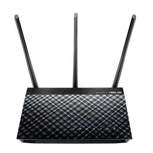ADSL2 MODEM+ROUTER+2PORT +ACCESSPOINT WIRELESS-N 750Mbps 3ANTENNA+ ASUS DSL-AC51, ADSL Routers