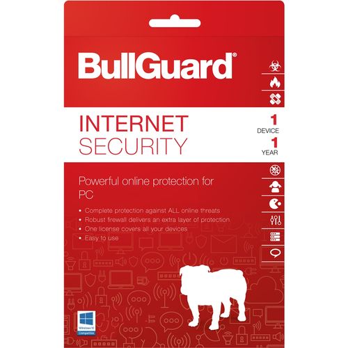 BullGuard Internet security 1 device 1 year Windows only, BullGuard