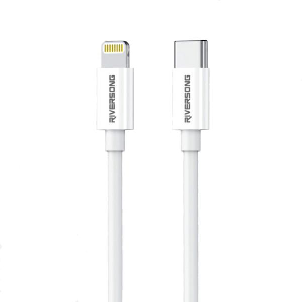 CABLE TYPE-C TO Lightning FOR IPHONE & IPAD DATA & CHARGE RIVERSONG 2.1A CL76 تايب سي الى ايفون, Other Smartphone Acc
