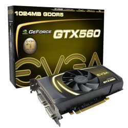 VGA 1GB EVGA GEFORCE DDR5 DUAL DVI& MINI HDMI PCIEX  GTX560  1GB 256-bit GDDR5 PCI Express 2.0 x16  مستعمل ,Other Used Items