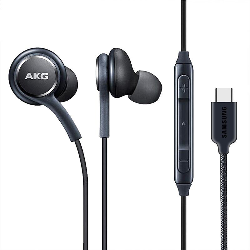 EARPHONE AKG TYPE C  HIGH QUALITY FOR SMARTPHONE OR TAB BOX ضغط ,Smartphones & Tab Headsets