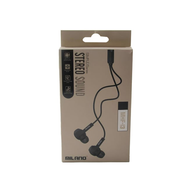 EARPHONE MILANO HIGH QUALITY FOR SMARTPHONE OR TAB MHF-13  ضغط, Smartphones & Tab Headsets