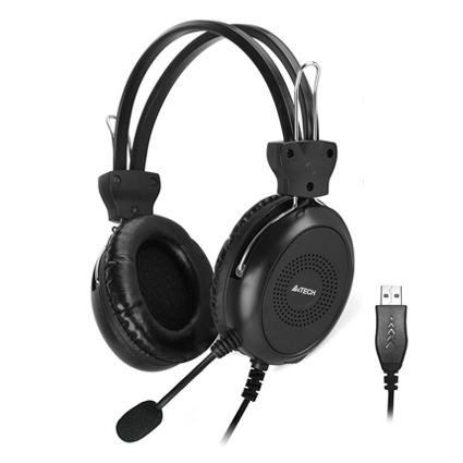 HEADSET GAMING A4TECH HU-30 + VOLUM CONTROL+ MIC USB FOR PC ,Headphones & Mics