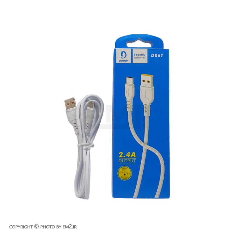 CABLE TYPE C USB DATA & CHARGE FOR SMARTPHONE DENMEN 2.4A D06T, Other Smartphone Acc