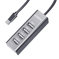 HUB TYPE C TO USB 2.0 4 PORT MOXOM MX-HB05  معدني-تايب سي, Other Acc