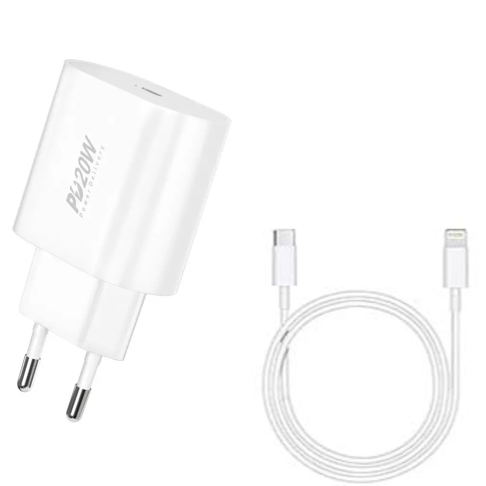 CHARGER 1 PORT TYPE C 20W FOR I PHONE FONENG EU39 راسيه شاحن ايفون مخرج تايب سي مع كبل ايفون ,Smartphones & Tab Chargers
