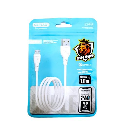 CABLE MICRO USB DATA & CHARGE FOR SMARTPHONE GERLAX 2.4A D3V شحن سريع ,Other Smartphone Acc
