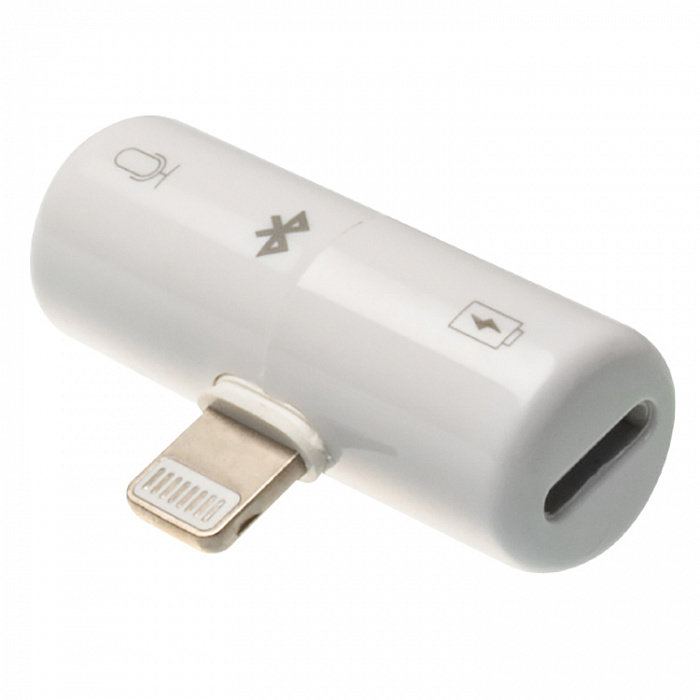 ADAPTER 2 IN 1 AUX+LIGHTNING FOR MOBILE IPHONE RL-GL044 نقاصة شحن+سماعات لموبايلات ايفون ,Other Smartphone Acc