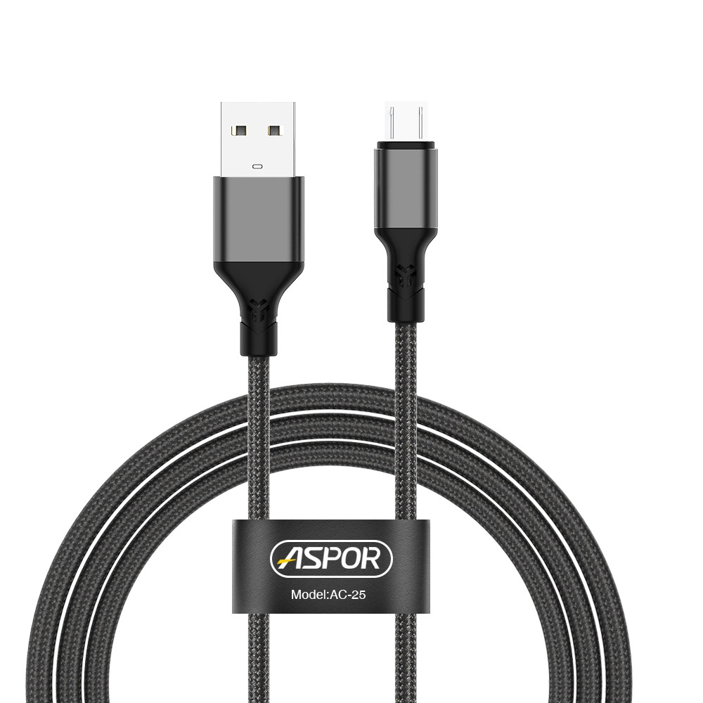 CABLE MICRO USB DATA & CHARGE FOR SMARTPHONE ASPOR 3.1A AC-25 ,Smartphones & Tab Chargers