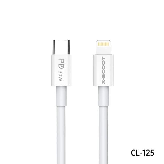 CABLE TYPE C LIGHTING DATA & CHARGE FOR SMARTPHONE X-SCOOT CL-125 30W ,Smartphones & Tab Chargers