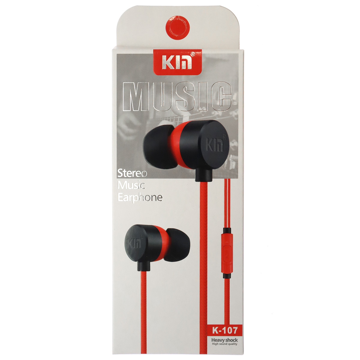 EARPHONE KIN FOR SMARTPHONE OR TAB COLOR K-107 ضغط ,Smartphones & Tab Headsets