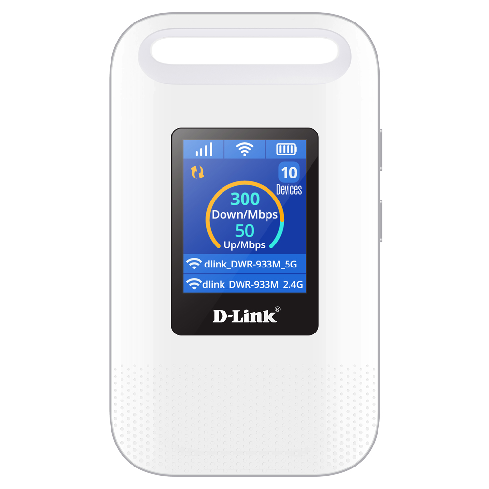 ROUTER+MODEM 4G  LTE /3G 300Mbps DOWNLINK + 50 MBPS UPLINK + WIRELESS-N + MicroSD + Li BATTERY+LCD D-LINK DWR-933M غير معرف ,Wirless & Switch