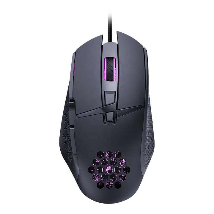 MOUSE GAMING IMICE T90 UP TO 7200 DPI 8 BUTTONS 4 RGB LED BUILT IN WEIGHT STABLE 3D ANTI SKID TEXTURE USB ,Mouse