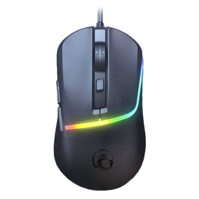 MOUSE GAMING IMICE T20 UP TO 6400 DPI 6 BUTTONS 7 RGB LED BUILT IN WEIGHT STABLE 3D ANTI SKID TEXTURE USB ,Mouse
