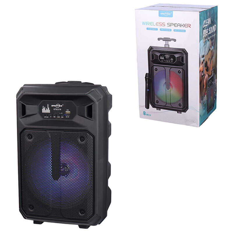 SPEAKER BLUETOOTH FLAME LIGHT GREATNICE GTS-2176 FOR MP3 & MOBILE & FM & SD CARD USB & MIC 8.0 INCH ,Speakers