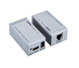 HDMI EXTENDER BY LAN 60M With Power تطويله ,Cable