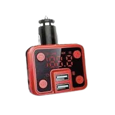 CAR FM TRANSMITTER - CHARGER + DUAL USB + SD SLOT + AUX IN +MP3 PLAYER WITH SCREEN - FM-05 ,Smartphones & Tab Chargers