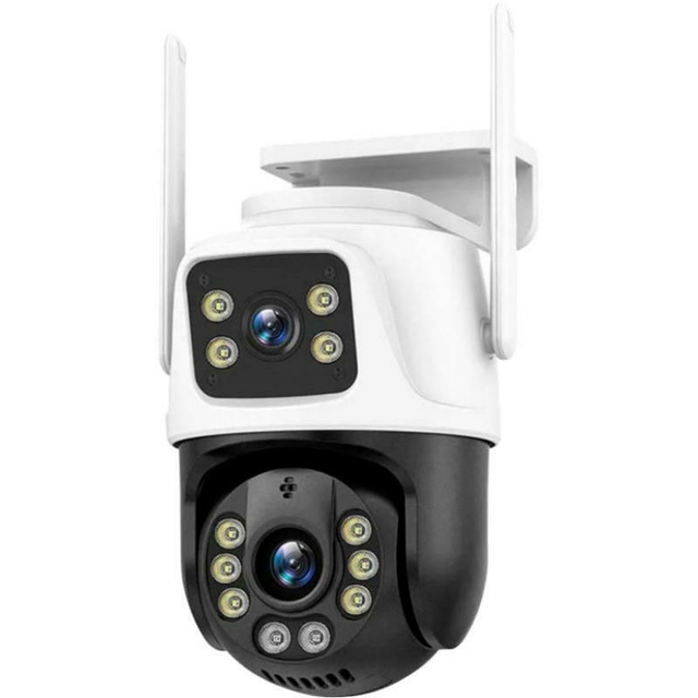WIRELESS SMART CAMERA 360 2*3.0MP WIFI DUAL-LENS PTZ  OUTDOOR  FULL COLOR NIGHT VISION
JER-P7 QQ6-SG ,Security Cameras