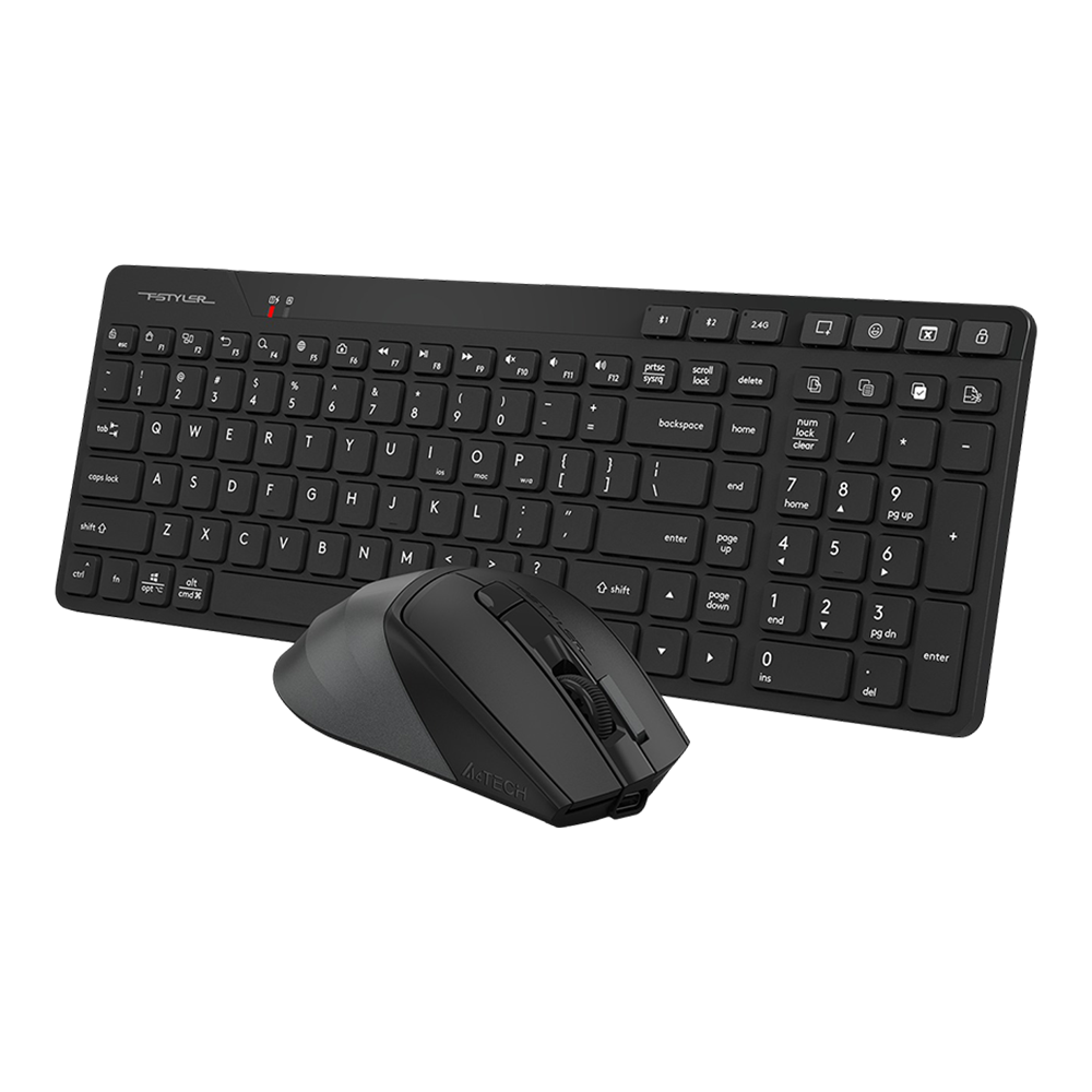 KEYBOAR+MOUSE A4TECH FB2800C AIR2 BLUETOOTH & WIRELESS QUIITKEY RECHARGEABLE DESKTOP SET ,Keyboard