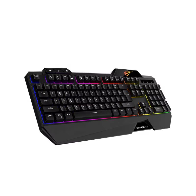 KEYBOARD GAMING HAVIT GAMENOTE KB488L  MULTI-FUNCTION RINBOW BACKLIT مضيئ ,Keyboard