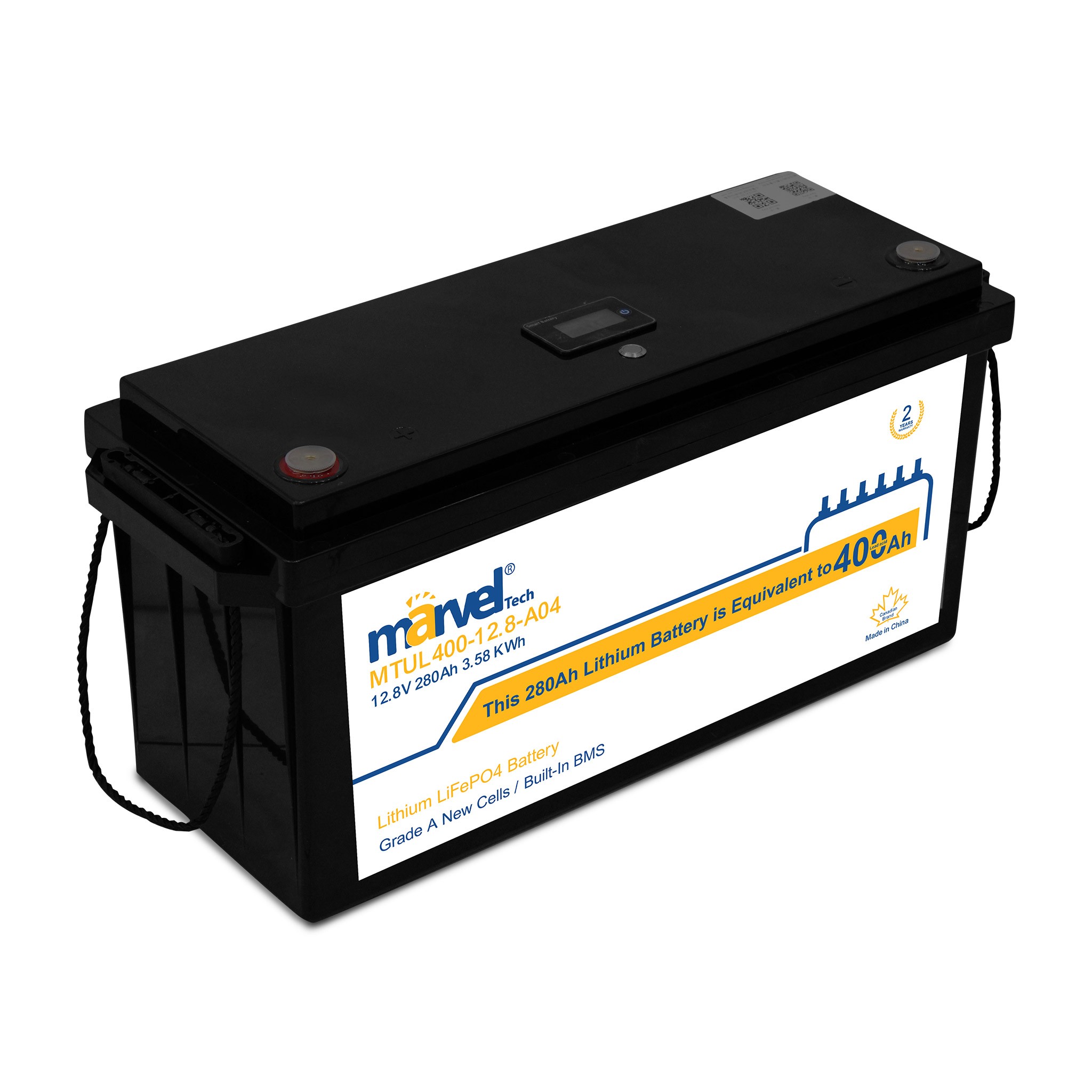 BATTERY MARVEL MTUL 400-12V A04 /280AH DEEP CYCLE LITHIHM 3584Wh  بطاريه ليثيوم BMS IN ,Batteries
