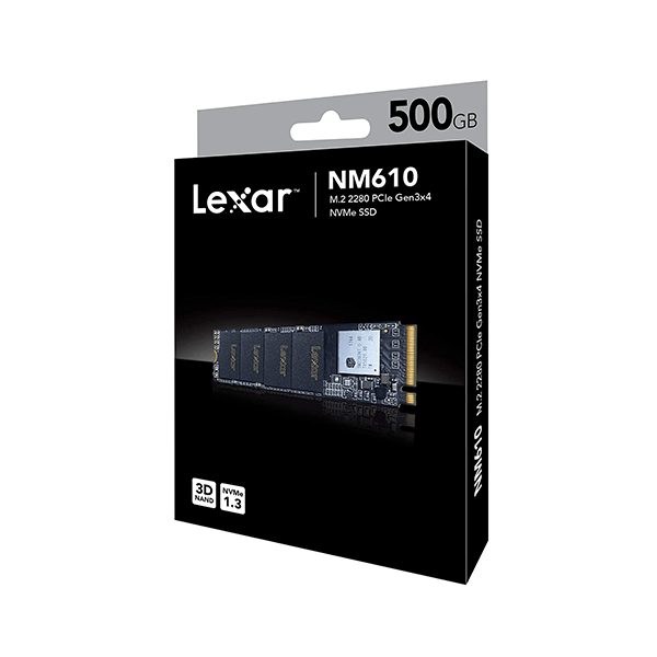SSD LEXAR NVME 500GB M.2 NM610  BOX ,SSD HDD