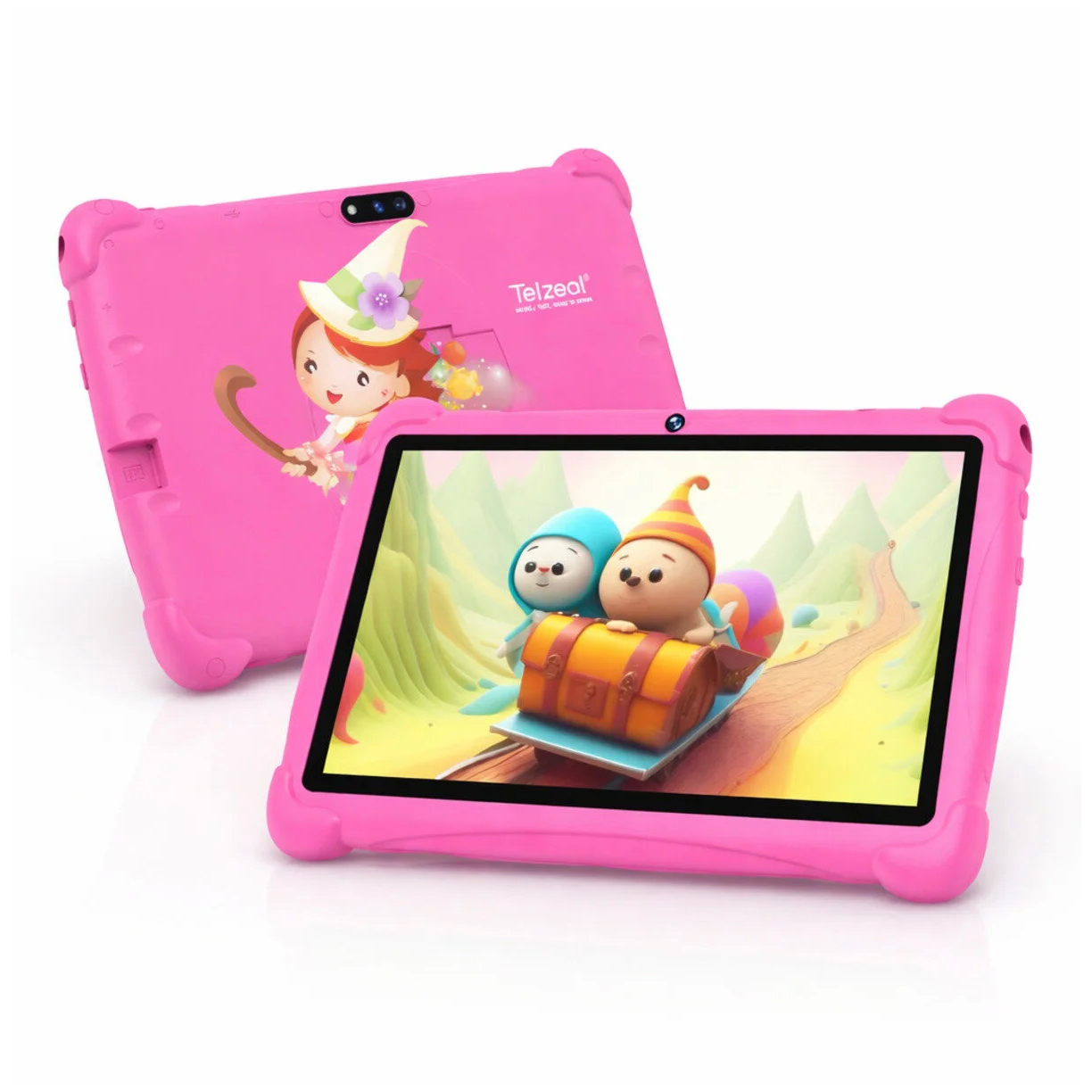 TAB TELZEAL P602 7 INCH IPS HD - OCTA CORE 4/128GB - Dual Camera - WIFI - ANDROID - PINK ,Display 7 Inch