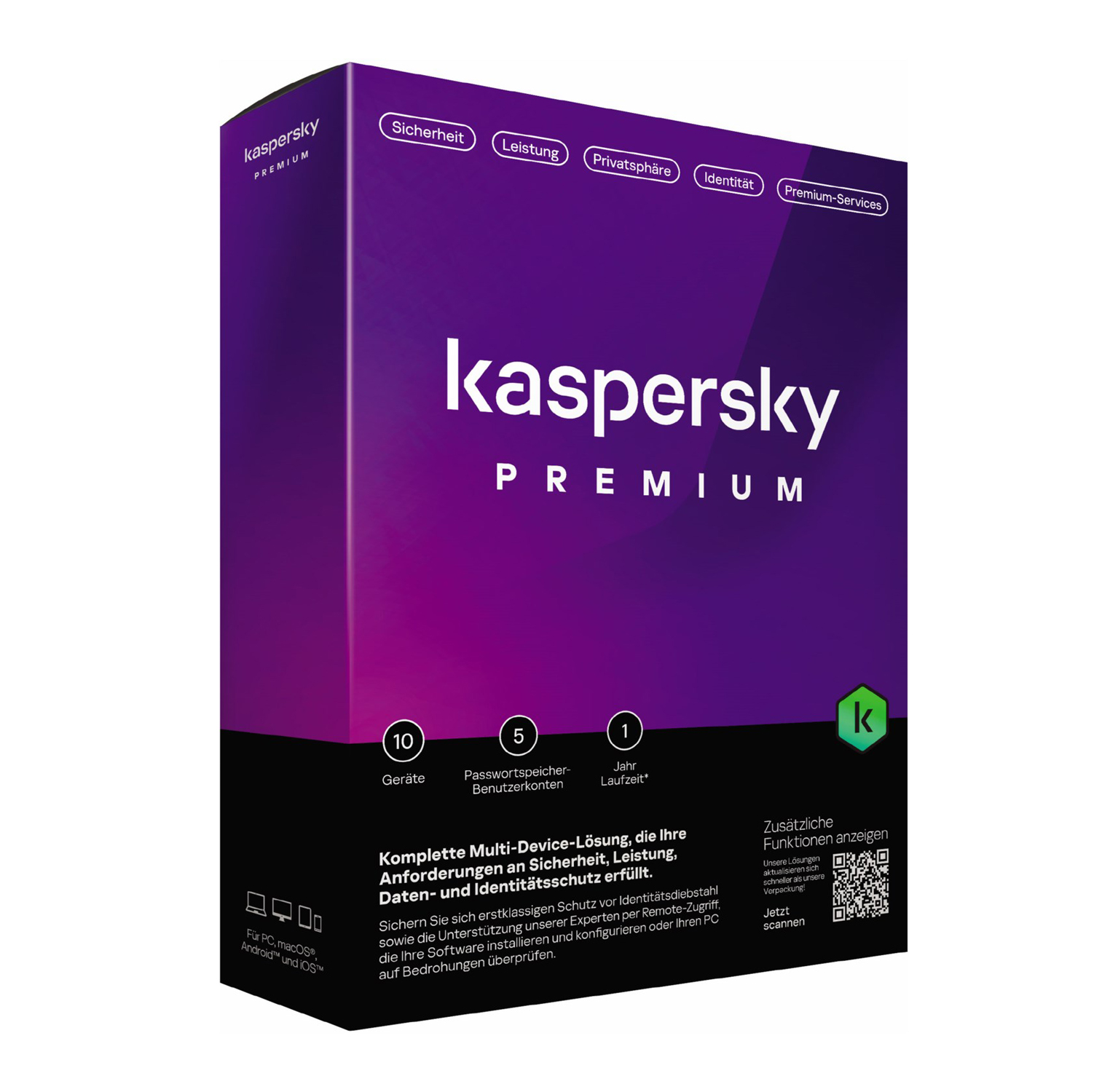 KASPERSKY PREMIUM + VPN SECURE SAFE KIDS 10 USER 1YEAR ,KASPERSKY