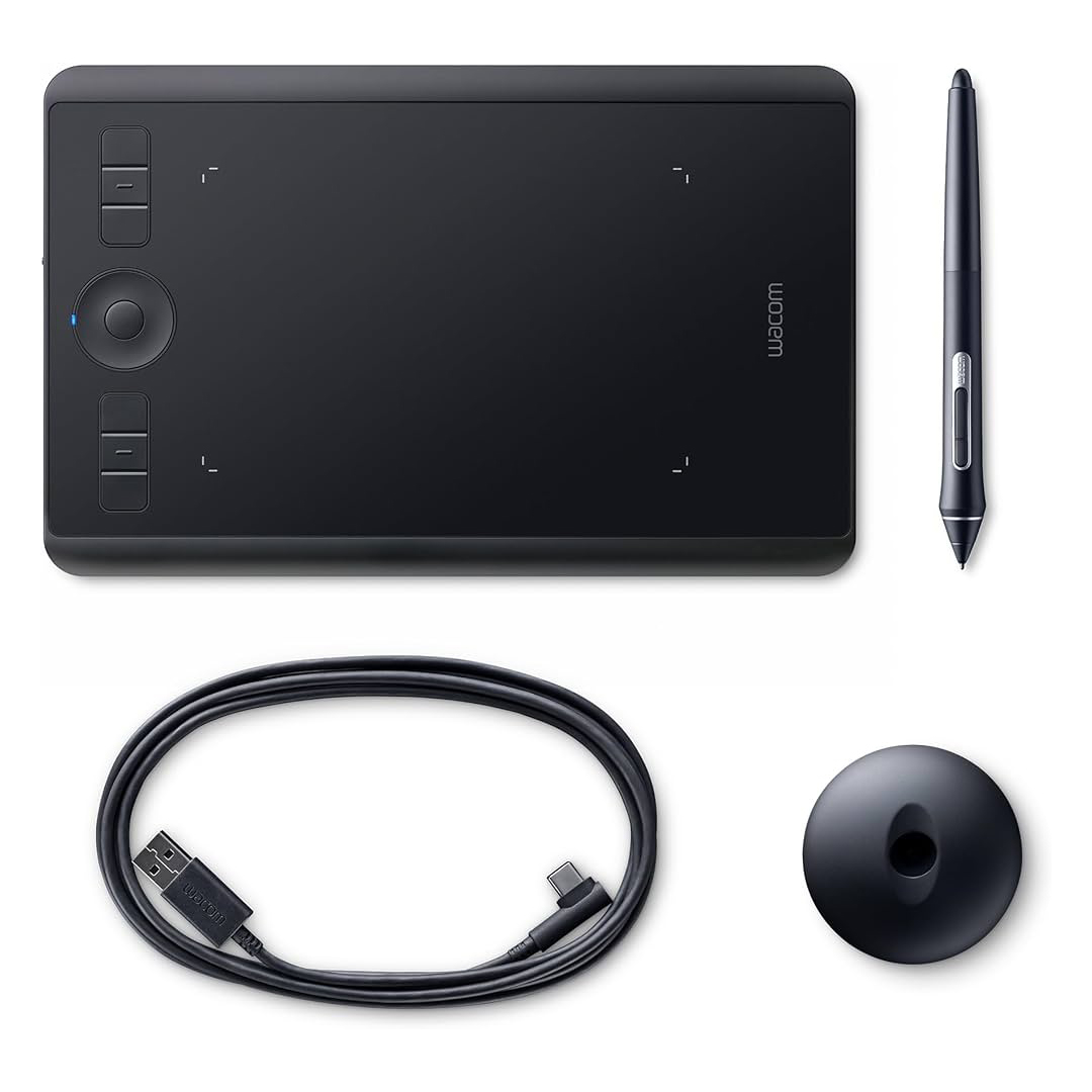 DRAWING TABLET WACOM INTOUS PRO SMALL PTH460/KO-BA 6.3 × 3.9 INCHES ACTIVE DRAWING AREA Windows 10 OR LATER AND MAC OS 10.12 OR LATER  USB-C & Bluetooth ,Mouse