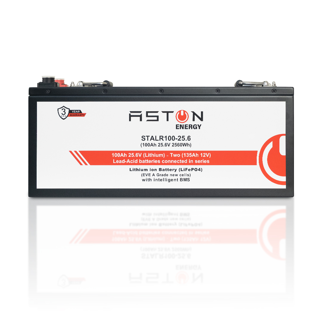 BATTERY ASTON LIFE PO4 STALR 24V/100 AH DEEP CYCLE LITHIHM  25.6V 100AH 2.5 KWH  بطاريه ليثيوم ,Batteries