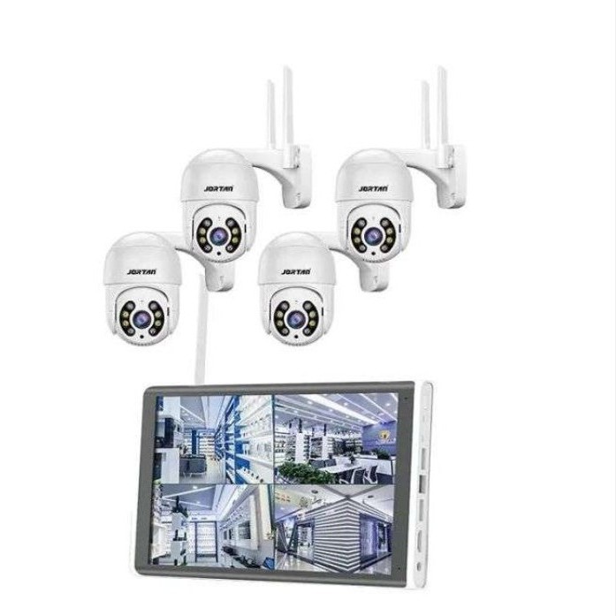 JORTAN PC8276PRO4 NVR COMBO KIT /4 CAMERAS 2M 
HD 1080 WIFI IP CAMERA WITH DISPLAY 10 +CARD SLOT UP T 128+HDD 2.5 SUPORT
FULL COLOR HDPICTURE MOTION DETECTION ,Security Cameras
